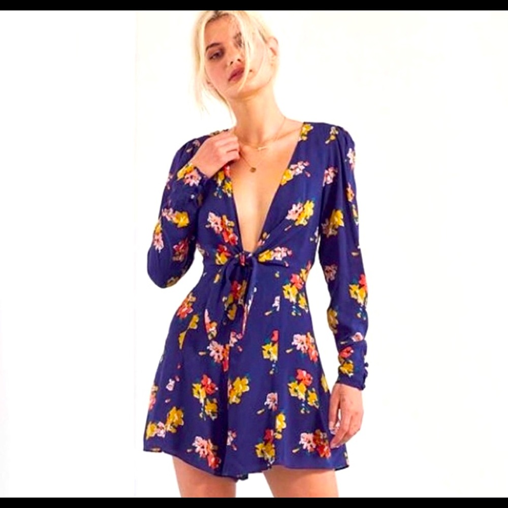Kimchi Blue long sleeve floral romper